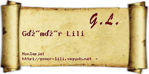 Gömör Lili névjegykártya