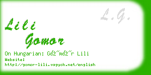 lili gomor business card